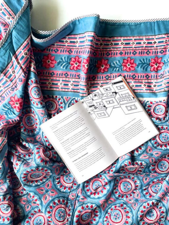 BLOCK PRINT REVERSIBLE DOUBLE DOHAR