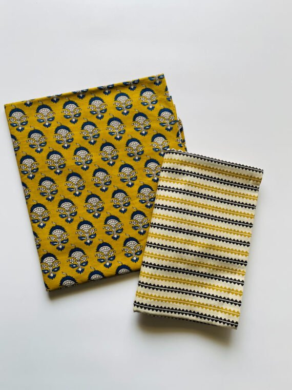 HAND BLOCK PRINT COTTON SUIT SETS-2PCS