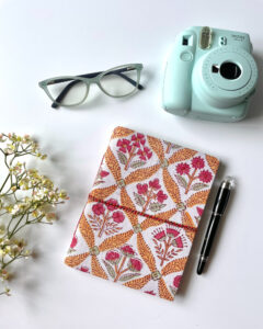 UPCYCLED HANDBLOCK FABRIC JOURNAL